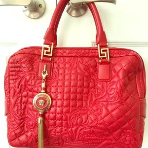 Versace red handbag